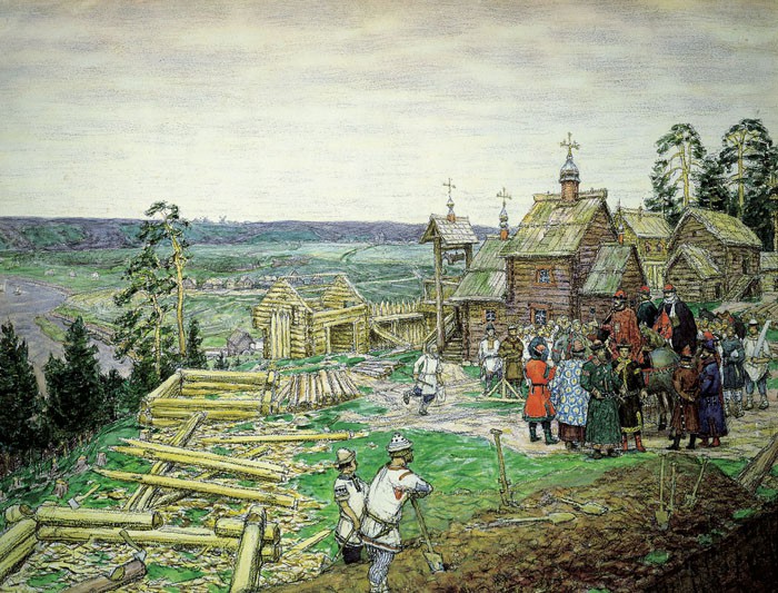 Основание Кремля. Постройка новых стен Кремля Юрием Долгоруким в 1156 году