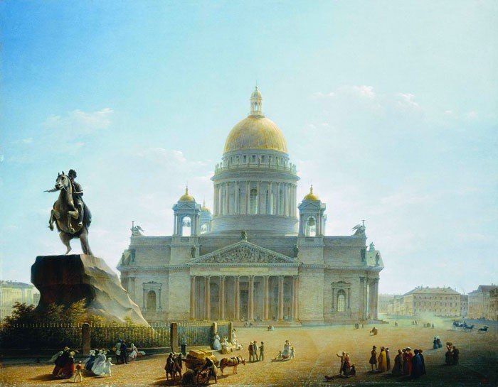Исаакиевский собор и памятник Петру I