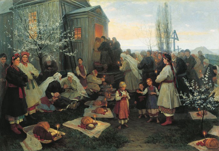 Пасхальная заутреня в Малороссии